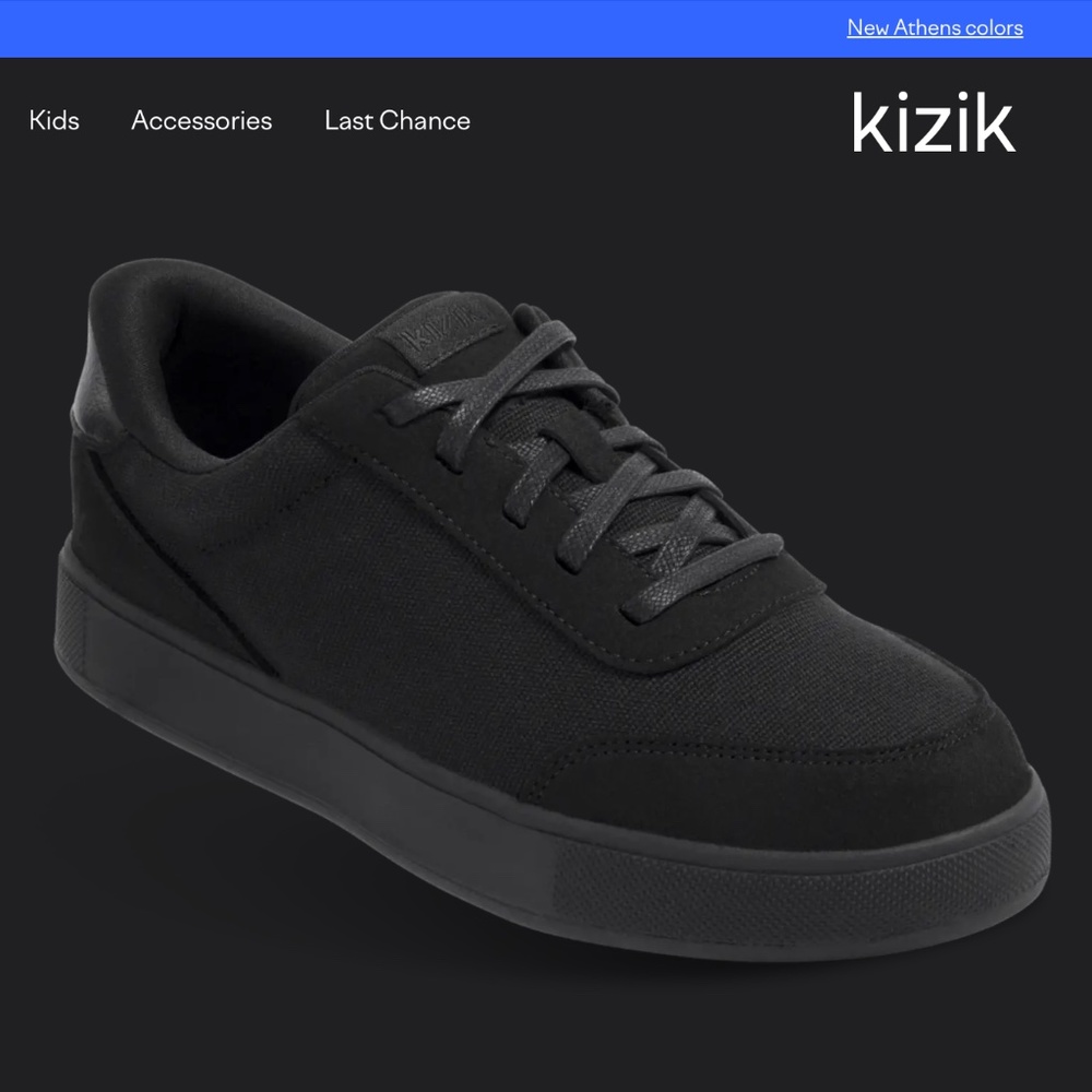 NIB Kizik Kids Prague Blackout Sneaker